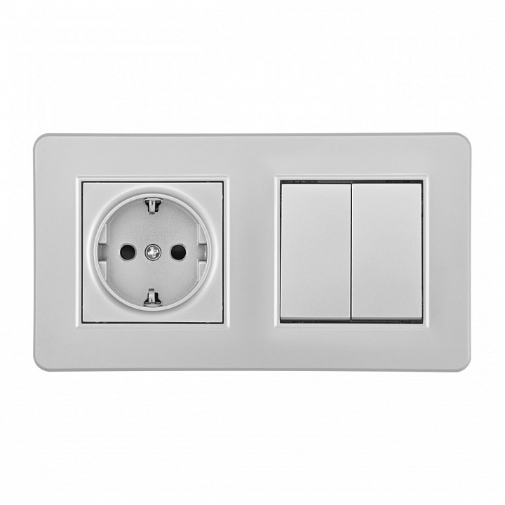 Блок с выключателями двухклавишными arte milano set16-2 set16-2-40-1-30-2 silver