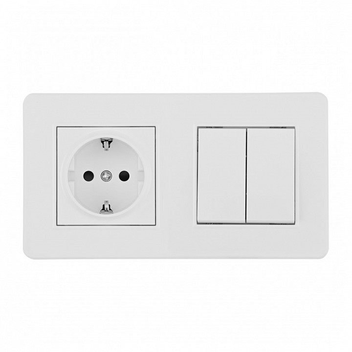 Блок с выключателями двухклавишными arte milano set16-2 set16-2-40-1-30-2 white