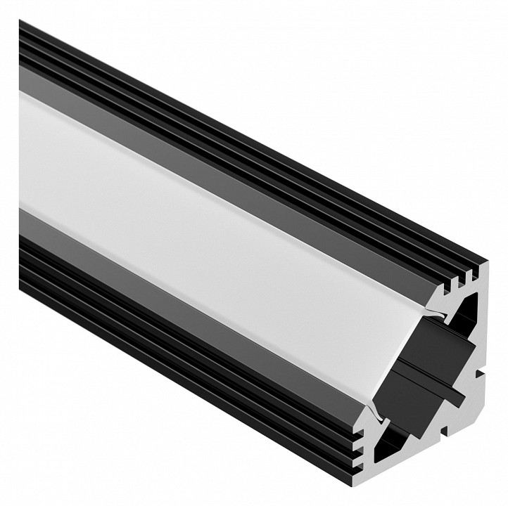 Профиль накладной угловой внутренний arlight pds45-t-2000 anod black 015033
