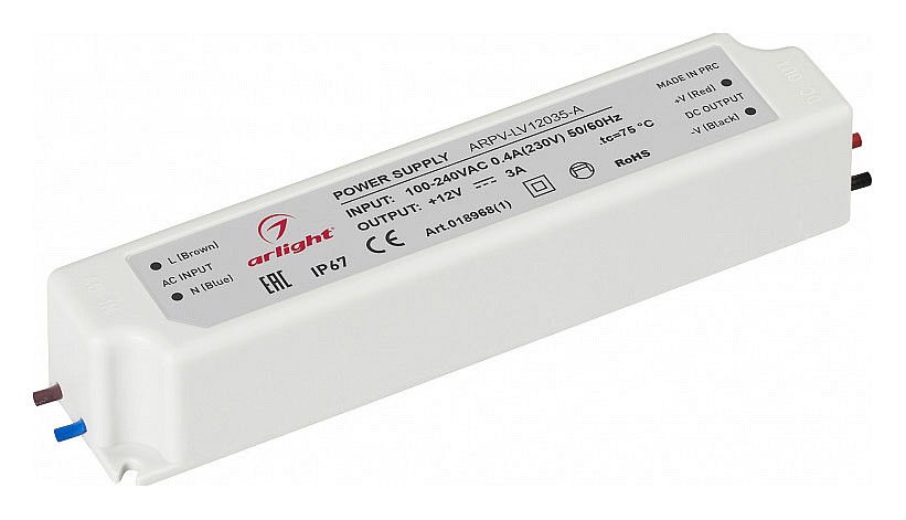 Блок питания с проводом arlight arpv-lv 018968(1)