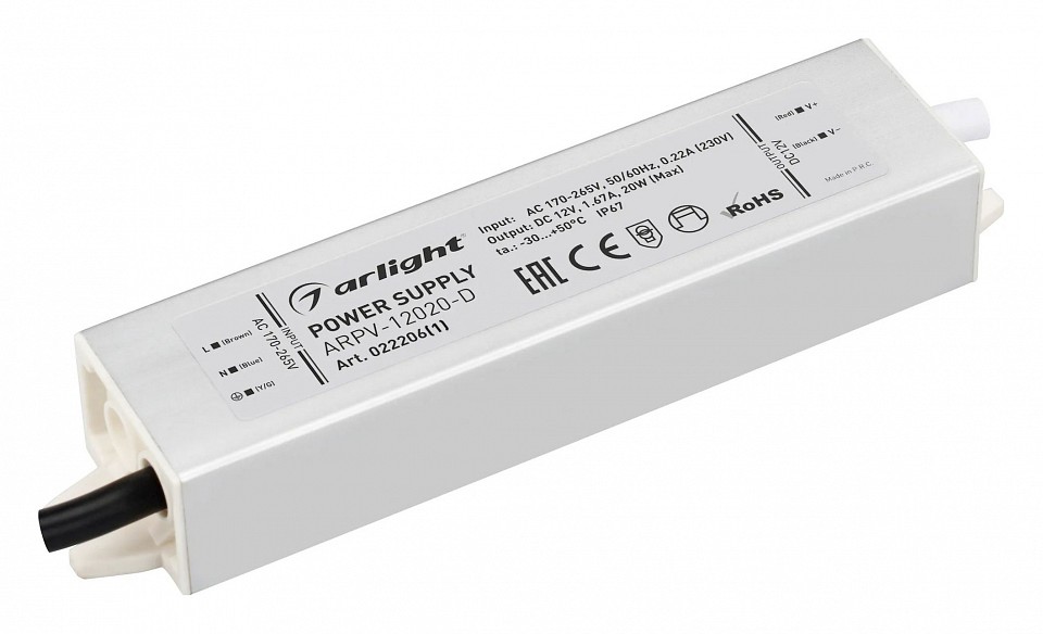 Блок питания с проводом arlight  022206(1)