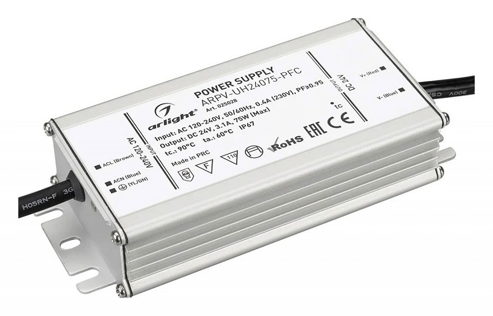 Блок питания с проводом arlight arpv-uh 025028
