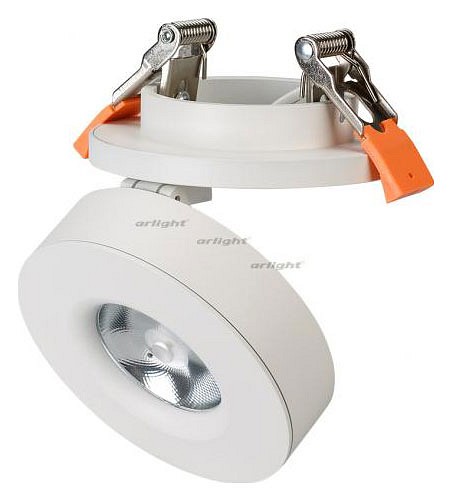 Встраиваемый светильник на штанге arlight lgd-mona-built-r100-12w warm3000 (wh, 24 deg) 025450