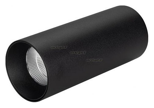 Накладной светильник arlight sp-polo-surface-r65-8w warm3000 (bk-bk, 40 deg) 027506