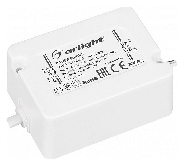 Блок питания с проводом arlight arpv-lv 033328
