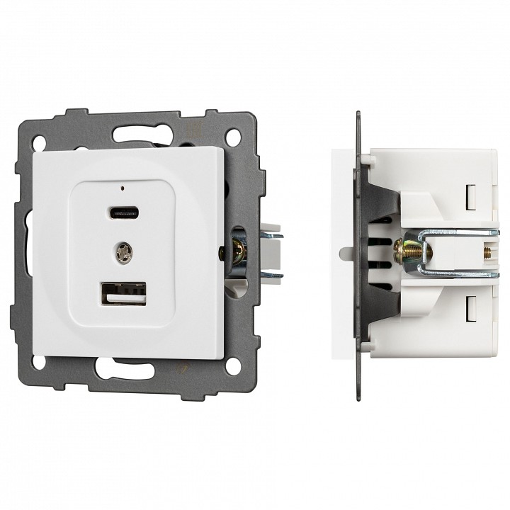 Механизм розетки 2хusb type a и c arlight sct 049839