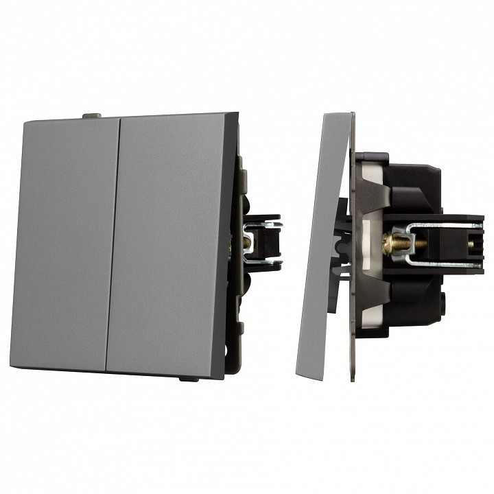 Выключатель двухклавишный без рамки arlight swt 054060