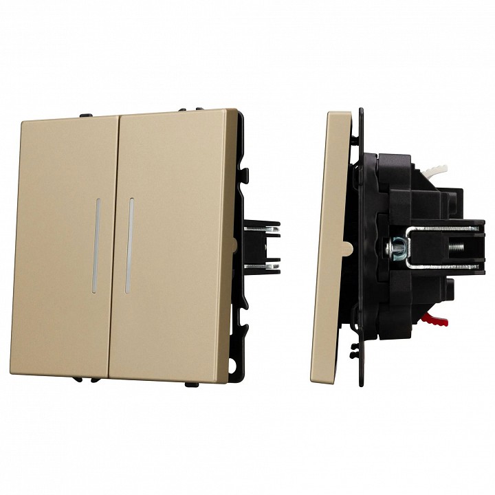 Выключатель двухклавишный без рамки arlight swt 054265
