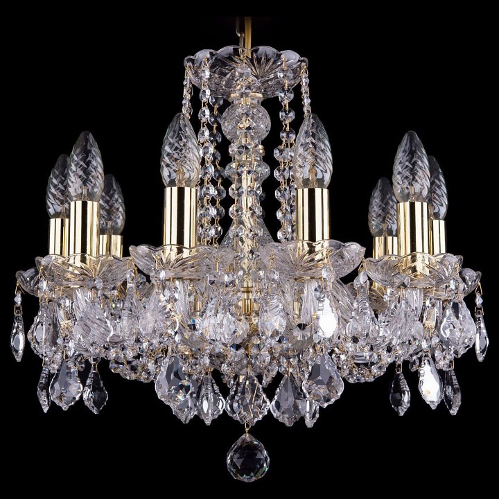Подвесная люстра bohemia ivele crystal 1402 1402/10/141/g/leafs