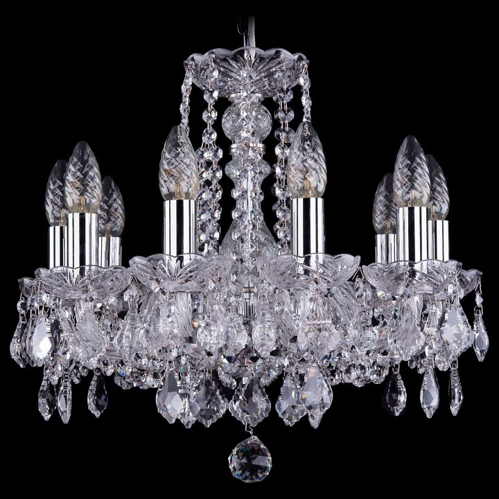 Подвесная люстра bohemia ivele crystal 1402 1402/10/141/ni/leafs