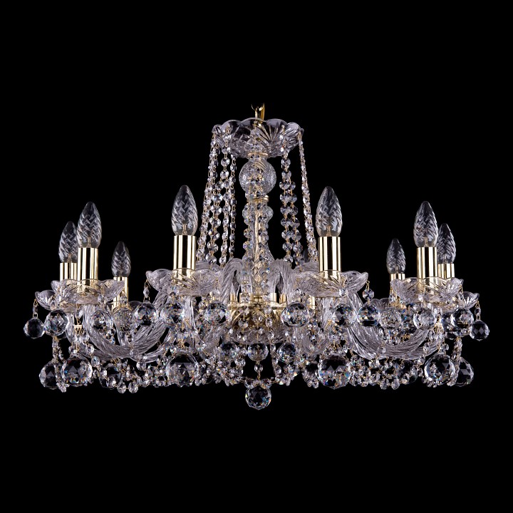 Подвесная люстра bohemia ivele crystal 1402 1402/10/240/g/balls