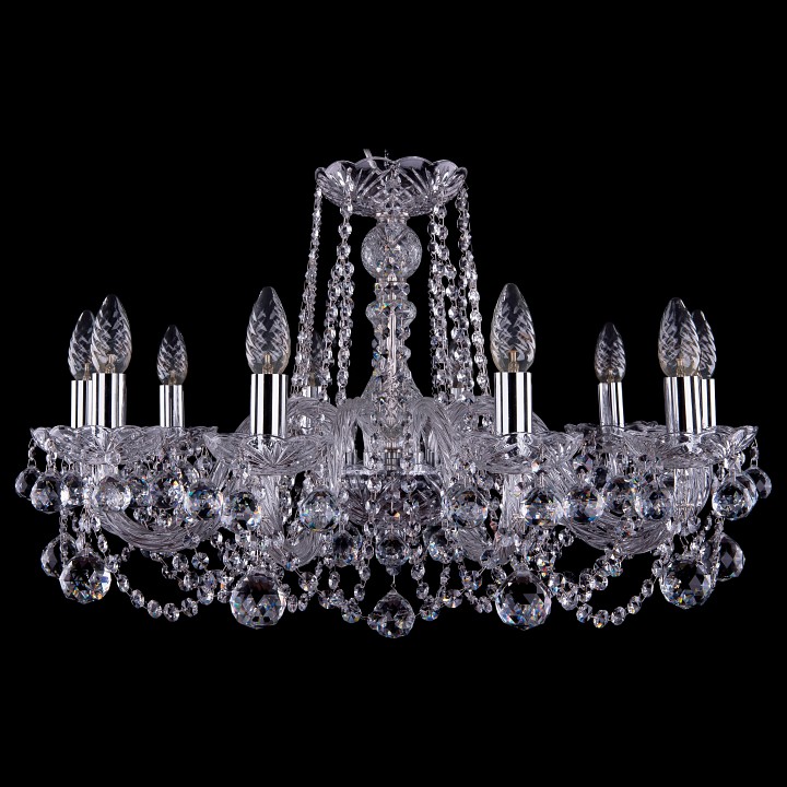 Подвесная люстра bohemia ivele crystal 1402 1402/10/240/ni/balls