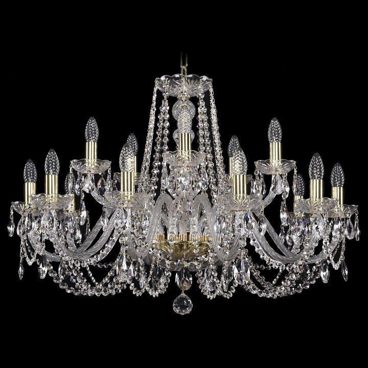 Подвесная люстра bohemia ivele crystal 1402 1402/10+5/300/g