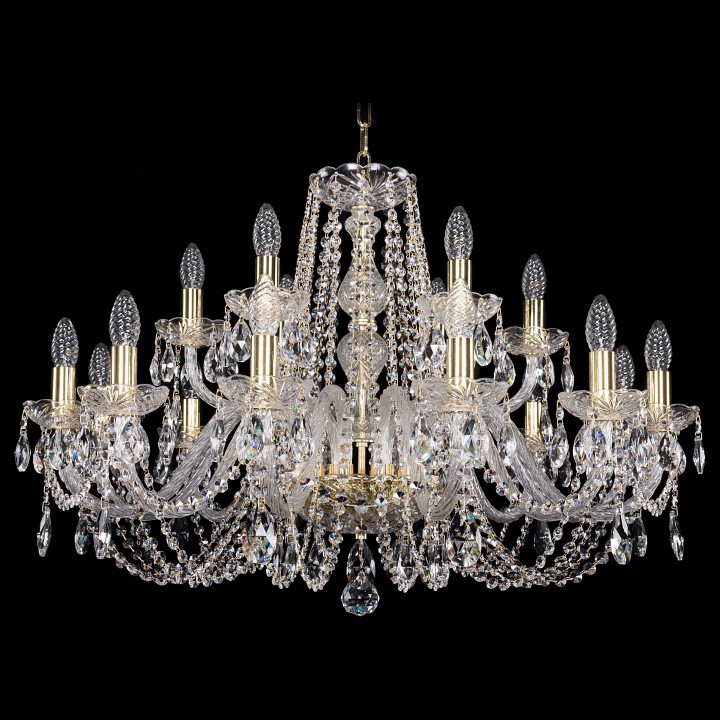Подвесная люстра bohemia ivele crystal 1402 1402/12+6/300/g