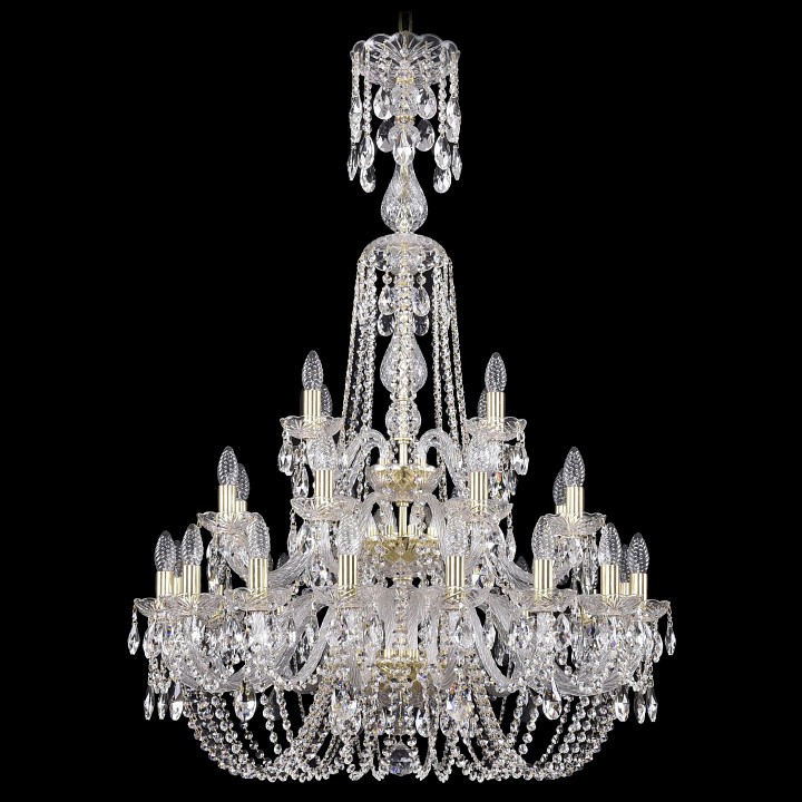 Подвесная люстра bohemia ivele crystal 1402 1402/16+8+4/300/xl-123/3d/g