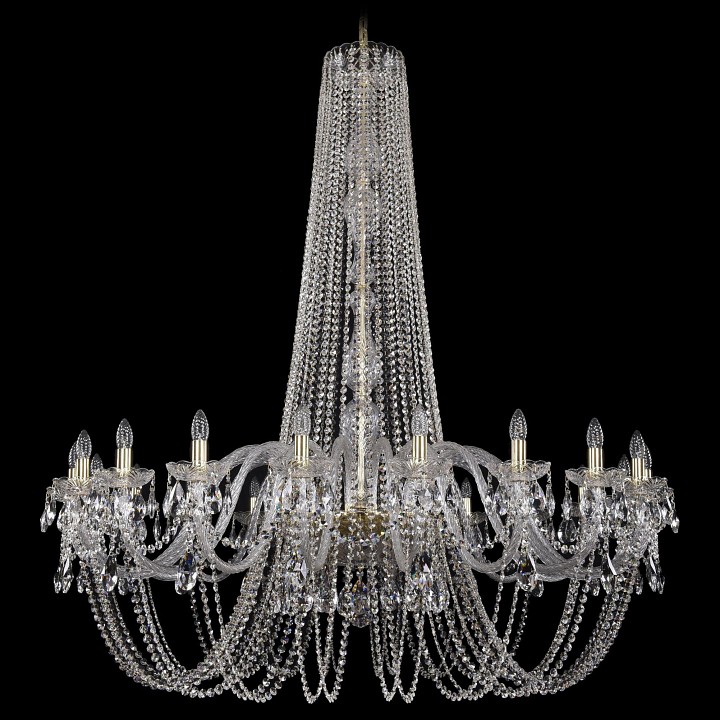 Подвесная люстра bohemia ivele crystal 1402 1402/20/530/h-164/g