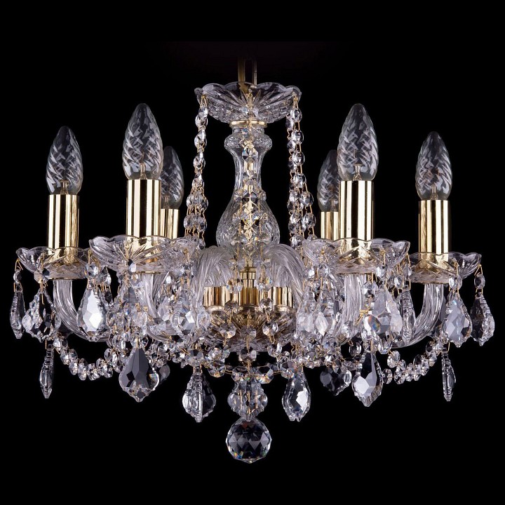 Подвесная люстра bohemia ivele crystal 1402 1402/6/141/g/leafs