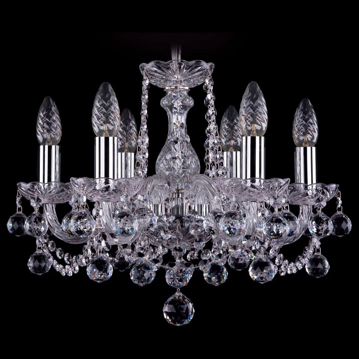 Подвесная люстра bohemia ivele crystal 1402 1402/6/141/ni/balls