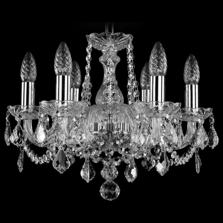 Подвесная люстра bohemia ivele crystal 1402 1402/6/141/ni/leafs