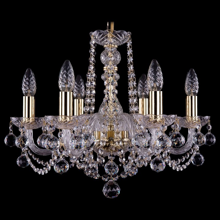 Подвесная люстра bohemia ivele crystal 1402 1402/6/160/g/balls