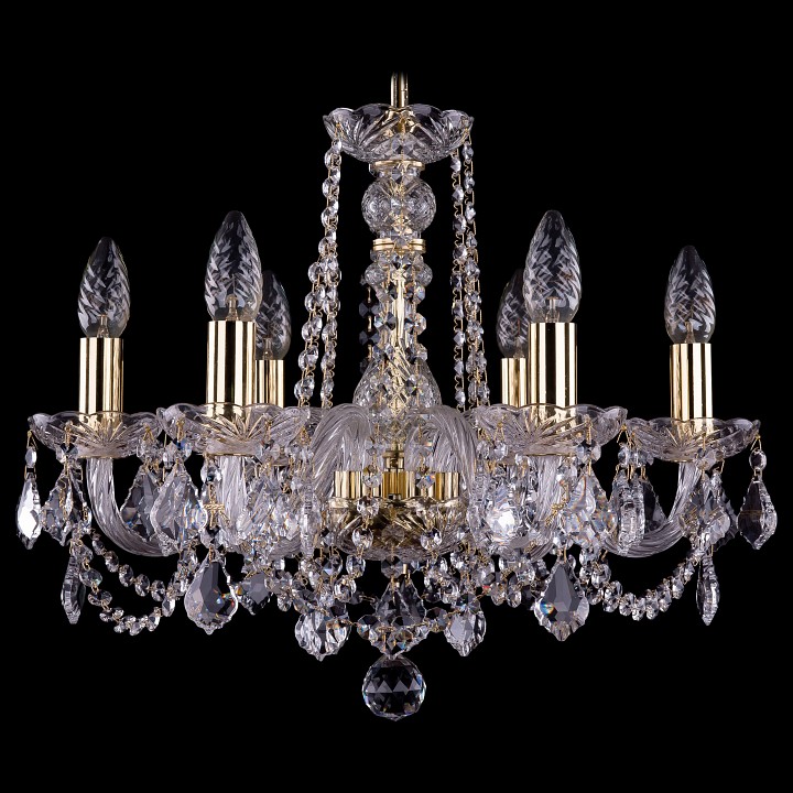 Подвесная люстра bohemia ivele crystal 1402 1402/6/160/g/leafs