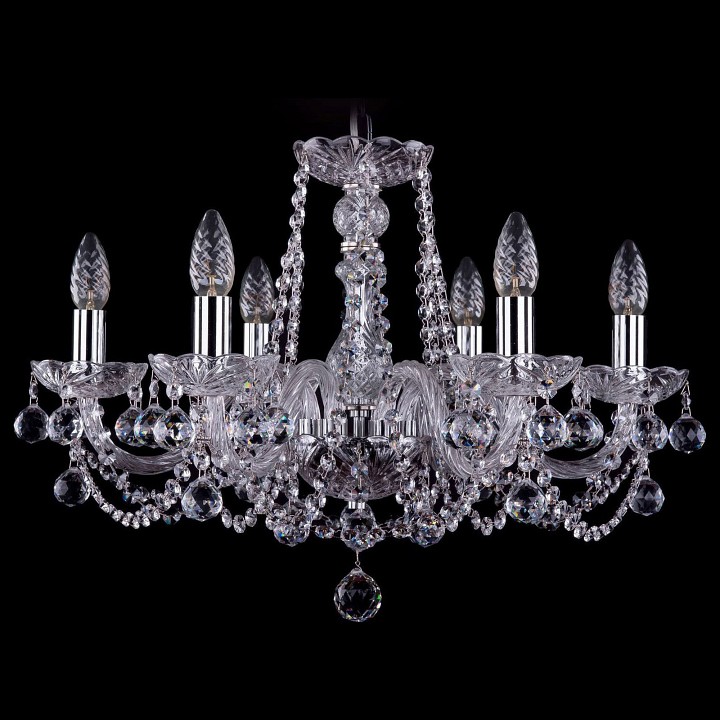 Подвесная люстра bohemia ivele crystal 1402 1402/6/195/ni/balls
