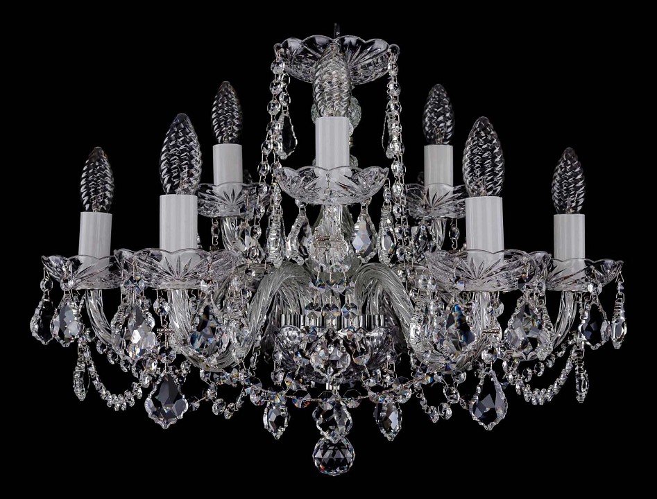 Подвесная люстра bohemia ivele crystal 1402 1402/6_3/195/ni/leafs