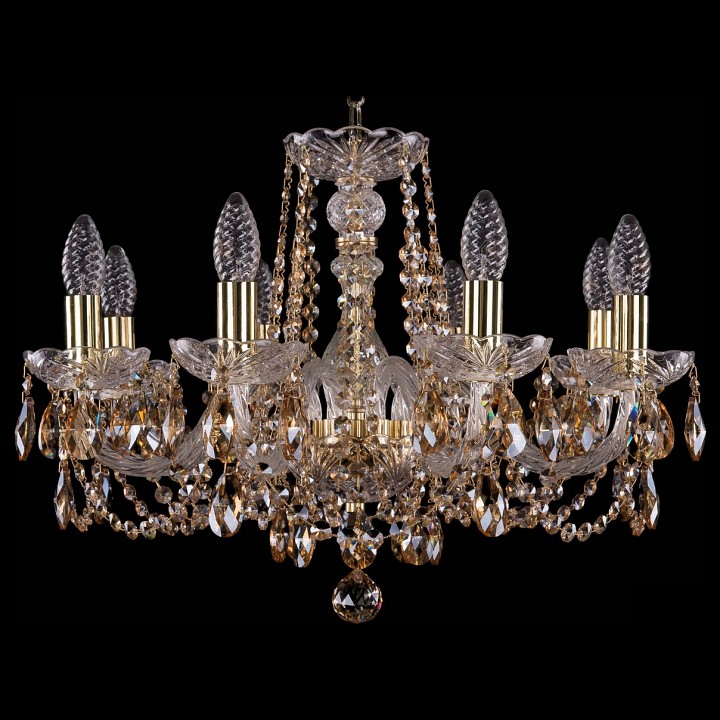 Подвесная люстра bohemia ivele crystal 1402 1402/8/195/g/r721