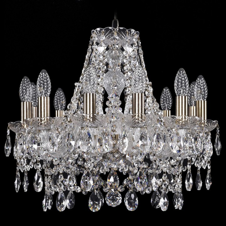 Подвесная люстра bohemia ivele crystal 1411 1411/12/160/pa
