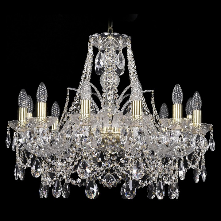 Подвесная люстра bohemia ivele crystal 1411 1411/12/240/g