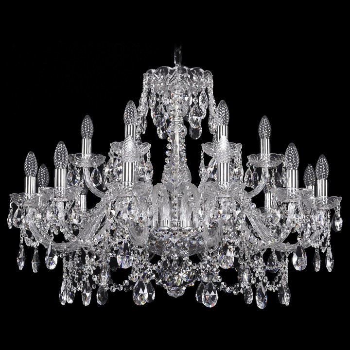 Подвесная люстра bohemia ivele crystal 1411 1411/12+6/300/ni