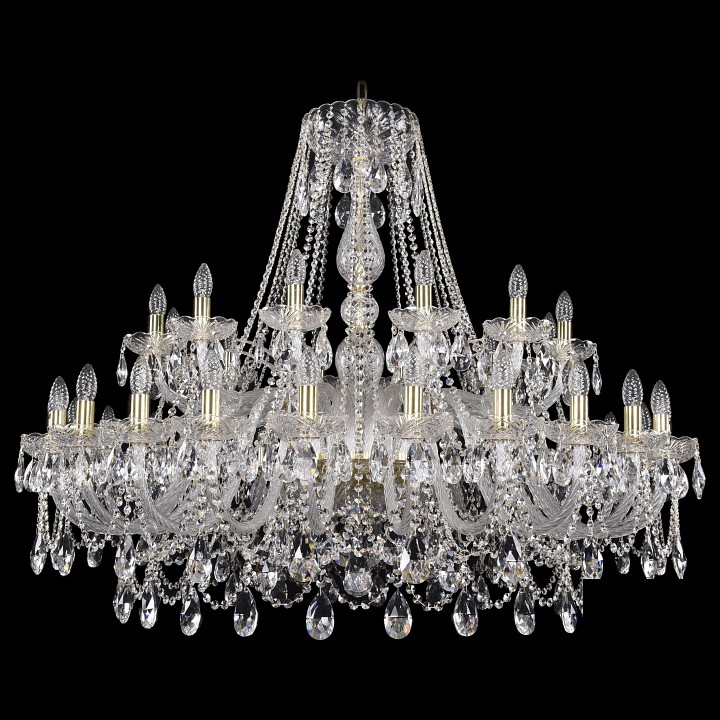 Подвесная люстра bohemia ivele crystal 1411 1411/24+12/460/g
