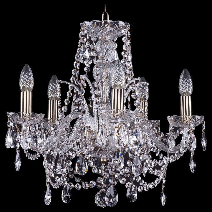 Подвесная люстра bohemia ivele crystal 1411 1411/5/160/pa