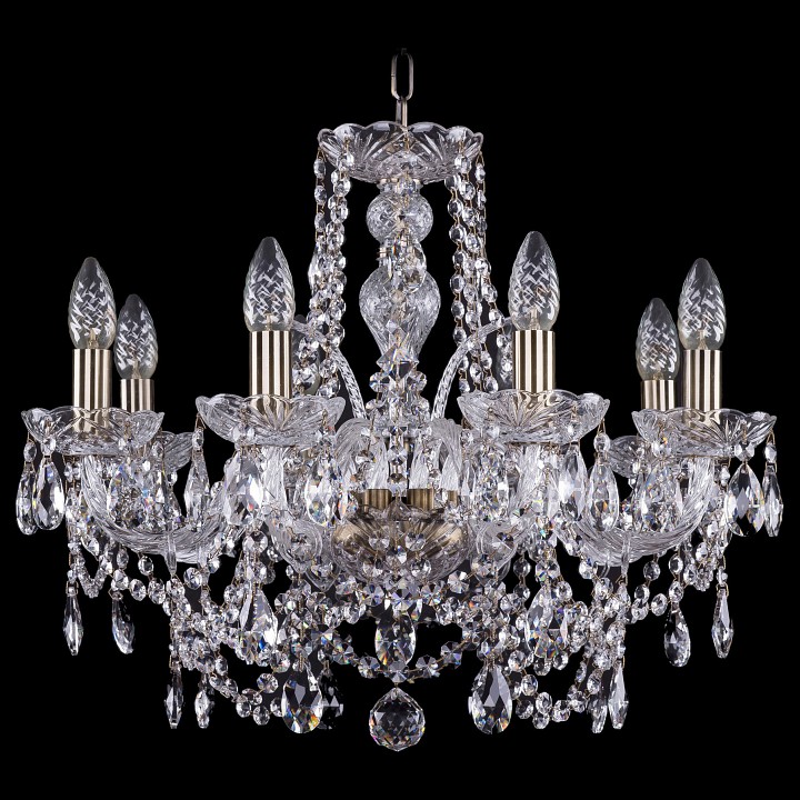 Подвесная люстра bohemia ivele crystal 1411 1411/8/195/pa
