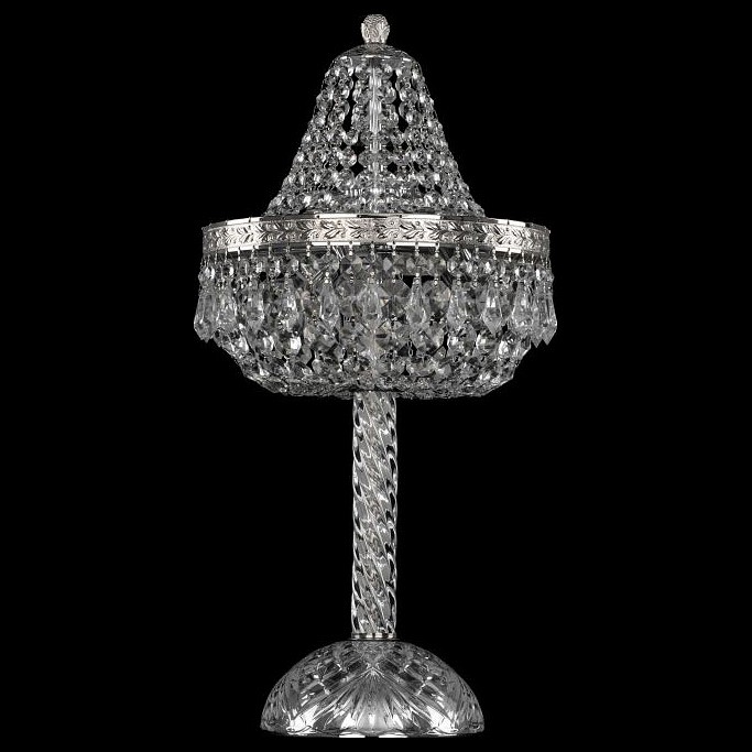 Настольная лампа декоративная bohemia ivele crystal 1901 19011l4/h/25iv ni