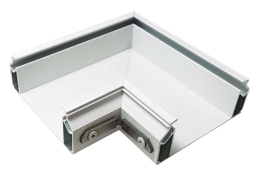 Соединитель угловой l-образный встраиваемый denkirs flod dk5851-wh