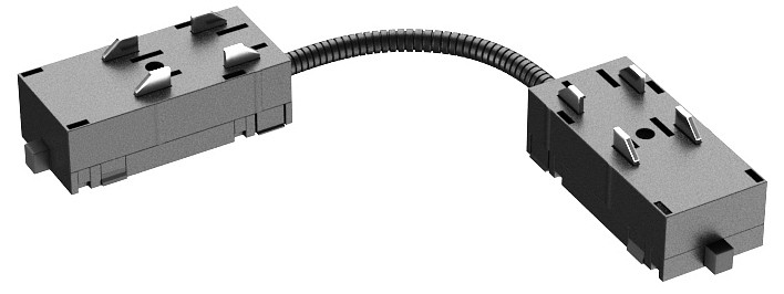 Соединитель линейный для треков denkirs smart tr2103-bk