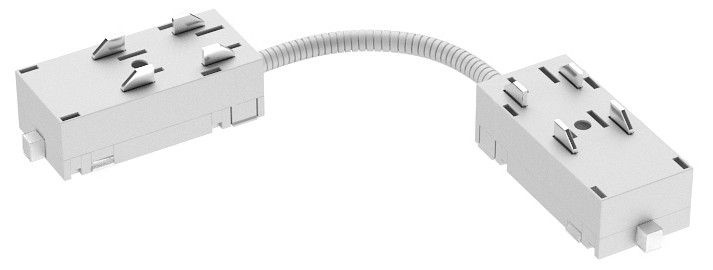 Соединитель линейный для треков denkirs smart tr2103-wh
