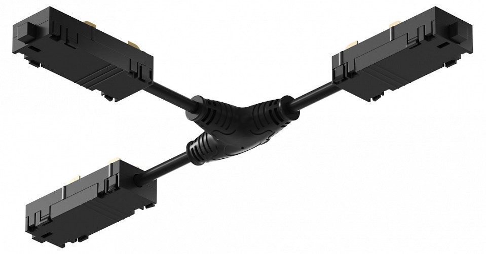 Токопровод t-образный центральный denkirs smart uni tr2115-bk