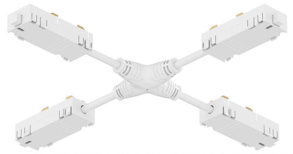 Токопровод x-образный центральный denkirs smart uni tr2116-wh