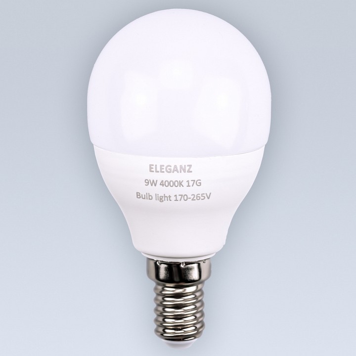 Лампа светодиодная eleganz  e14 9вт 4500k el-0082