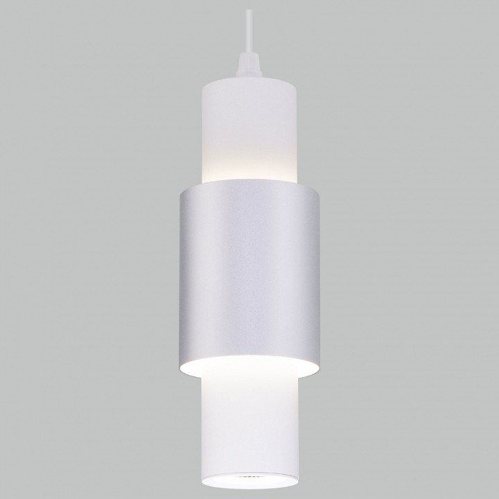 Подвесной светильник eurosvet bento 50204/1 led белый/матовое серебро
