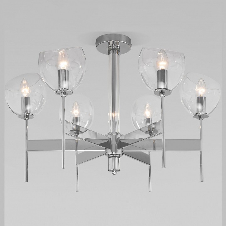 Люстра на штанге eurosvet arrista 60130/6 хром smart