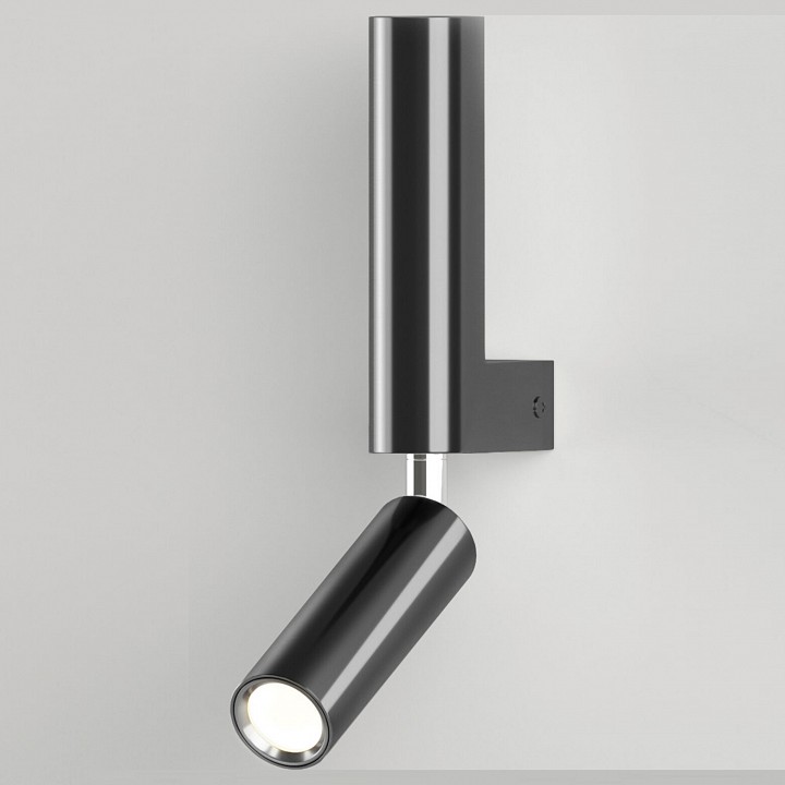 Бра с подсветкой eurosvet pitch 40020/1 led черный жемчуг