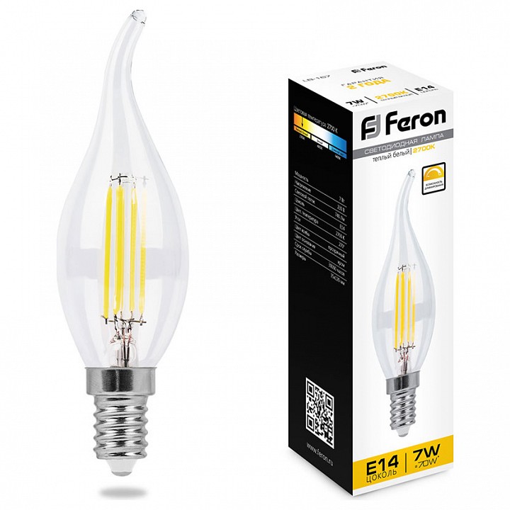 Лампа светодиодная feron saffit lb-167 e14 7вт 2700k 25872