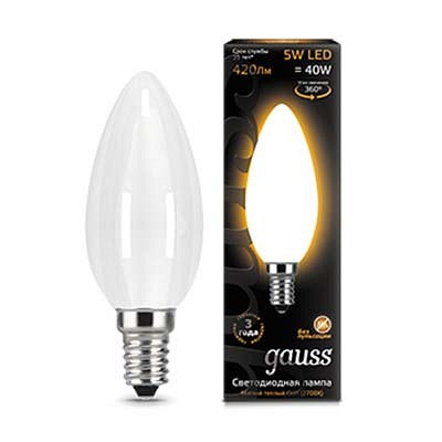 Лампа светодиодная gauss 1032 e14 5вт 2700k 103201105