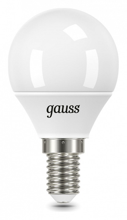 Лампа светодиодная gauss шар e14 6.5вт 6500k 105101307