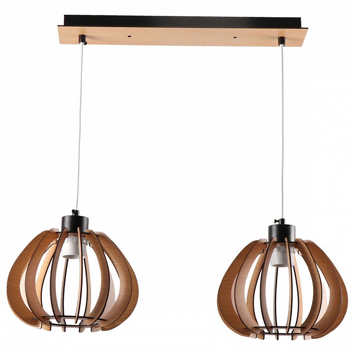 Подвесной светильник imex md.9012 md.9012-2-p-bk+wood