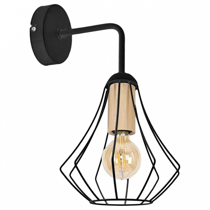 Бра imex md.9051 md.9051-1-w-bk+wood