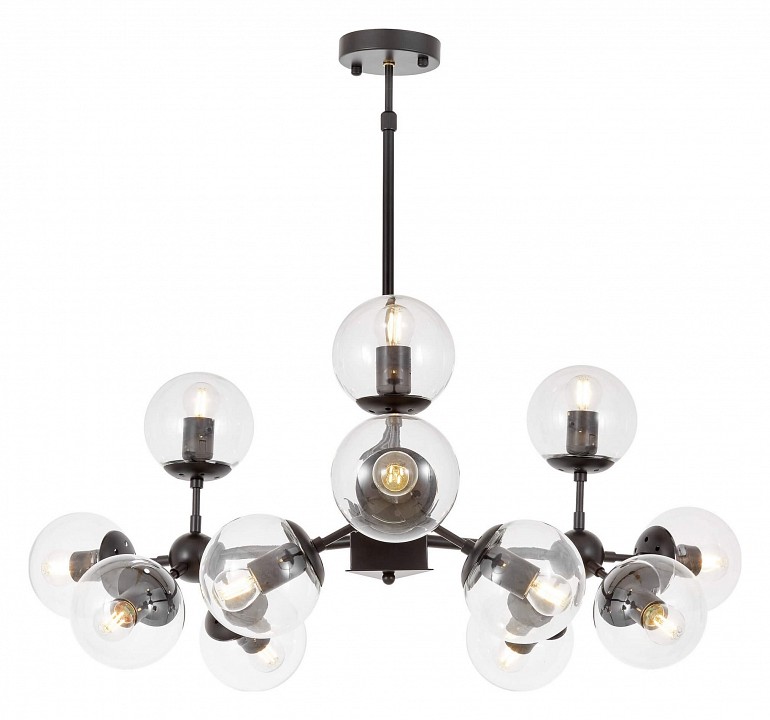 Люстра на штанге lumina deco zodiak ldp 160-12 bk+pr